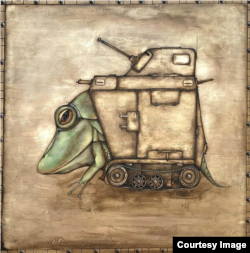 Картина Николая Федяева "Tank frog"