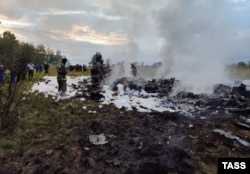 На месцы падзеньня самалёта Прыгожына. Цвярская вобласьць Расеі. 23 жніўня 2023