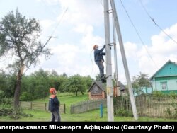 Аднаўленчыя работы пасьля непагадзі ў Беларусі