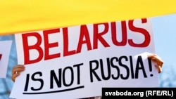 «Беларусь не Расея». Як беларусы пратэставалі калі літоўскага Сейму. Фотарэпартаж