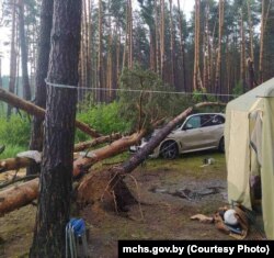 Наступствы прыроднай стыхіі ў Беларусі 19 чэрвеня 2024. Фота Міністэрства надзвычайных сытуацый