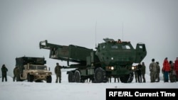 Ілюстрацыйнае фота. Рэактыўныя сыстэма залпавага агню HIMARS