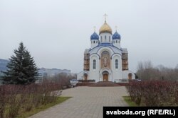 Царква ў Менску, дзе адбылося адпяваньне Рамана Бандарэнкі. Цяперашні выгляд месца.