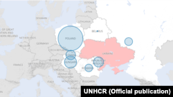 Кірункі і маштабы ўцякацтва з Украіны ў канцы лютага — пачатку сакавіка 2022 году