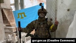 Боец украинского подразделения «Крым» в составе Главного управления разведки Минобороны Украины