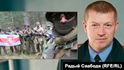 Брыгада Касьцюшкі і намесьнік начальніка ГУБАЗіК МУС Міхаіл Бядункевіч, каляж