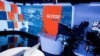 POLAND / BELARUS - A logo of the Poland-based Belsat news television channel is pictured at their studio in Warsaw, Poland. 3NOV2021