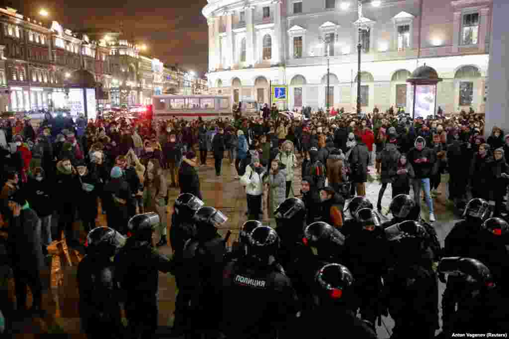 Акцыя пратэсту ў Санкт-Пецярбургу