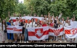 Сьвятлана Ціханоўская на сустрэчы зь беларускай дыяспарай