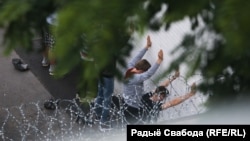 Архіўнае ілюстрацыйнае фота. Затрыманыя ў Савецкім РУУС Менску, 14 ліпеня 2020 году