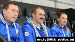 Віктар Лукашэнка (у цэнтры) наведаў Зімовыя юнацкія алімпійскія гульні ў Лязане, Швайцарыя, у студзені 2020. Архіўнае фота