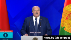 Аляксандар Лукашэнка на канфэрэнцыі аб эўразійскай бясьпецы 31 кастрычніка