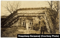 Незвычайны драўляны бліндаж немцаў пад Валожынам, 1916 год