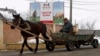 Запряженная лошадью повозка в Румынии