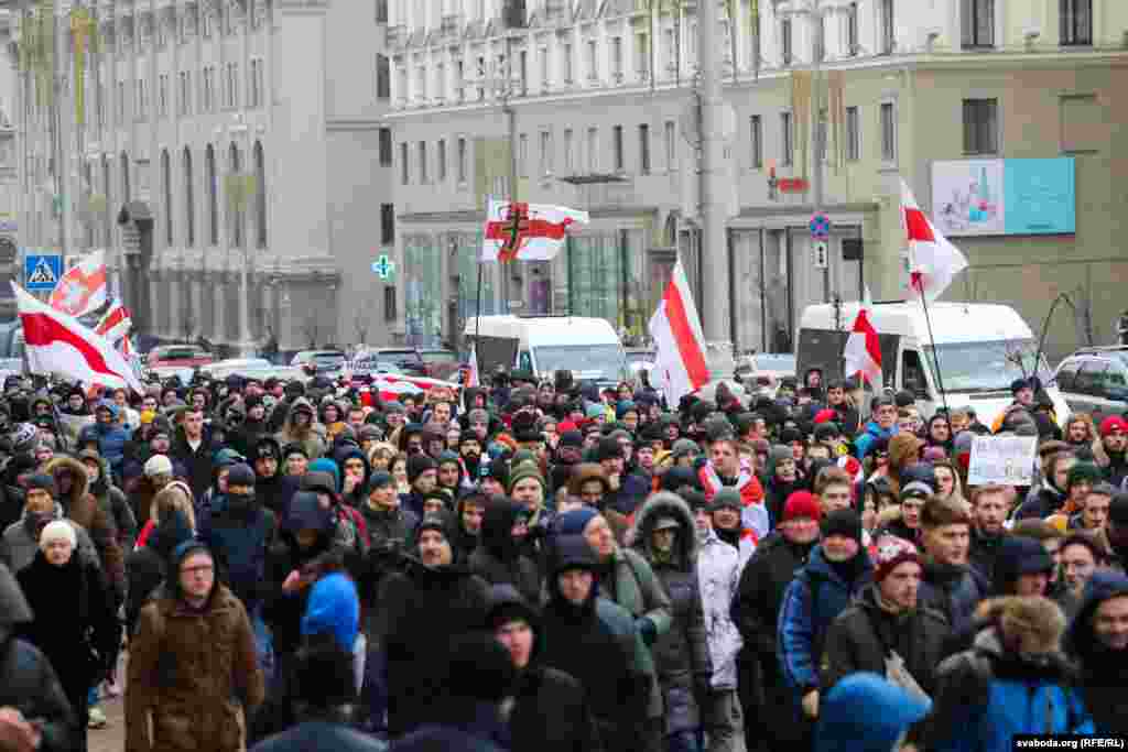 Міліцыя не замінала шэсьцю.