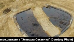 Нефтехранилище в Ногликском районе Сахалина