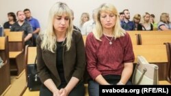 Асуджаныя настаўніцы Вольга Завадзкая і Ірына Апанасевіч