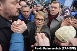 Юлія Цімашэнка падчас сустрэчы з прыхільнікамі