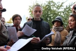 Сергей Удальцов во время митинга в 2012 году в Москве