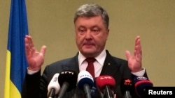 Петр Порошенко после переговоров в Берлине