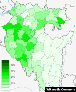 Татарское население в районах Башкортостана