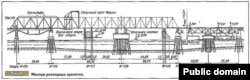 Схема моста через Керченский пролив 1944 года