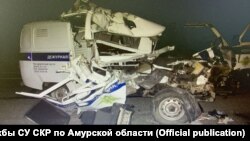 Полицейский автомобиль после ДТП