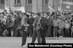 Фотамайстры 1990-х: Сяргей Грыц, Васіль Фядосенка, Ігар Макаловіч