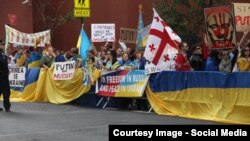 Акция в Нью-Йорке 27 сентября против вступления на Генассамблее ООН российского президента Путина