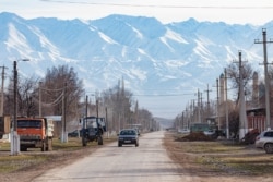 Қаракемер ауылындағы орталық көшелердің бірі. Жамбыл облысы, 26 ақпан 2020 жыл.