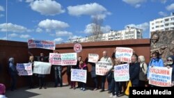 Митинг против строительства на Ойбурской косе