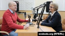 Вячаслаў Ракіцкі і Зінаіда Бандарэнка ў студыі Свабоды