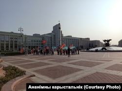 Праўладны мітынг за Лукашэнку на Плошчы Незалежнасьці, 12 верасьня, Менск