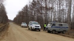 Блокпост на въезде в Богородское