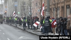 Пратэст у Менску супраць інтэграцыі з Расеяй, архіўнае фота