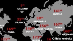 По итогам 2008 года Россия заняла 141 место на атласе свободы прессы