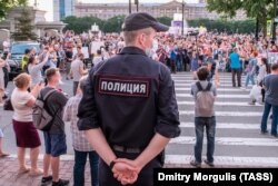 Протест против ареста губернатора Фургала и назначения нового врио главы Дегтярёва, Хабаровск, 21 июля 2020 года