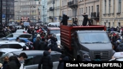 Акция в поддержку Алексея Навального в Санкт-Петербурге, 23 января 2021 года