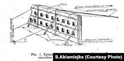Інжынэрная інструкцыя для зносу старых сьценаў. Ілюстрацыя з «Памяткі...»
