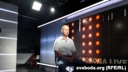 Валер Цапкала ў студыі Радыё Свабода. Кіеў, ліпень 2020.