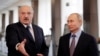 BELARUS - Belarusian President Alyaksandr Lukashenka and Russian President Vladimir Putin talk to the media on their visit the Sirius Educational Centre in Sochi, February 15, 2019