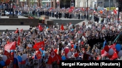 Акция "Бессмертный полк" в Москве, май 2018 года