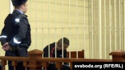 Дзьмітры Лукашэвіч, падчас суду 8 студзеня 2015 году